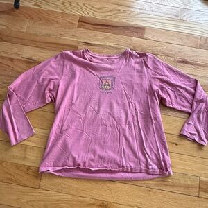 Life Is Good Pink Tee with Inspirational Quote